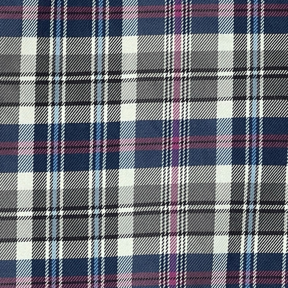 David Donahue big and tall XXL Gray Pink Blue Plaid Button Down Dress Shirt - Picture 3 of 11